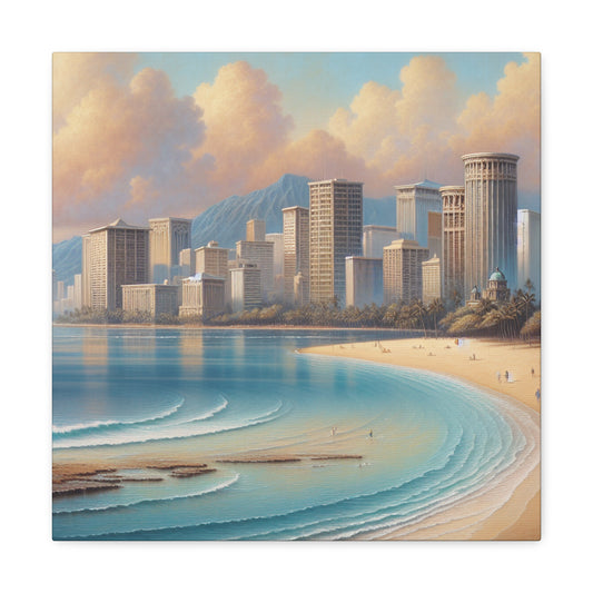 "Serene Paradise Shores" - Canvas