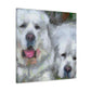 "Great Pyrenees Impressionism" - Canvas