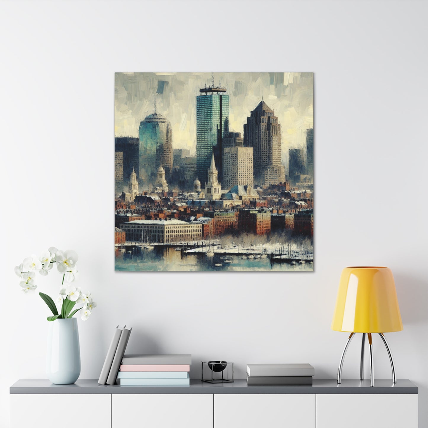 "Vibrant Boston Reverie" - Canvas