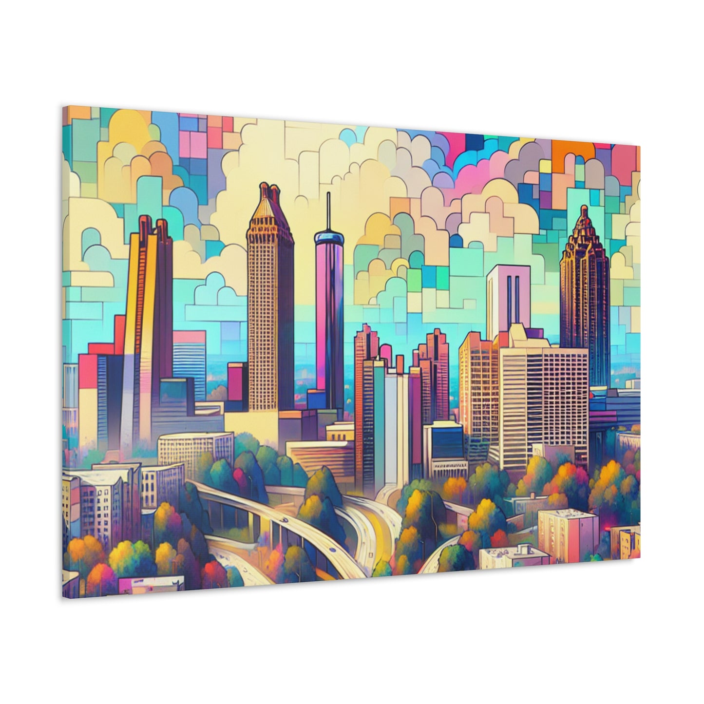 Urban Symphony in Atlanta - Canvas