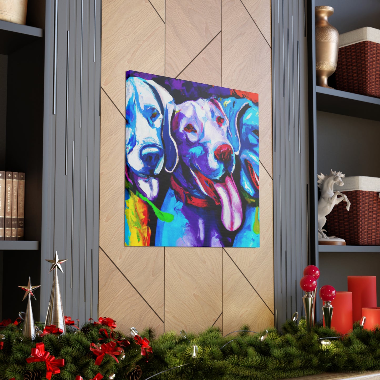 Weimaraner Winter Wonders - Canvas