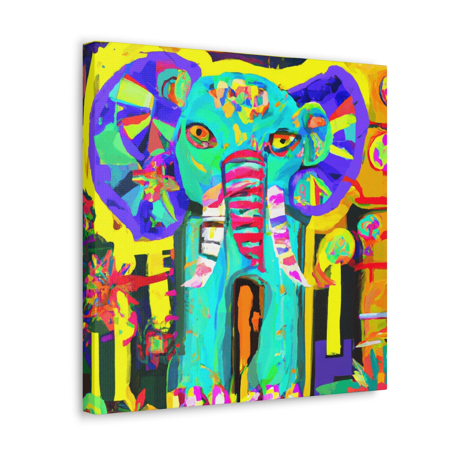 "Elephant in Moonlight Glade" - Canvas