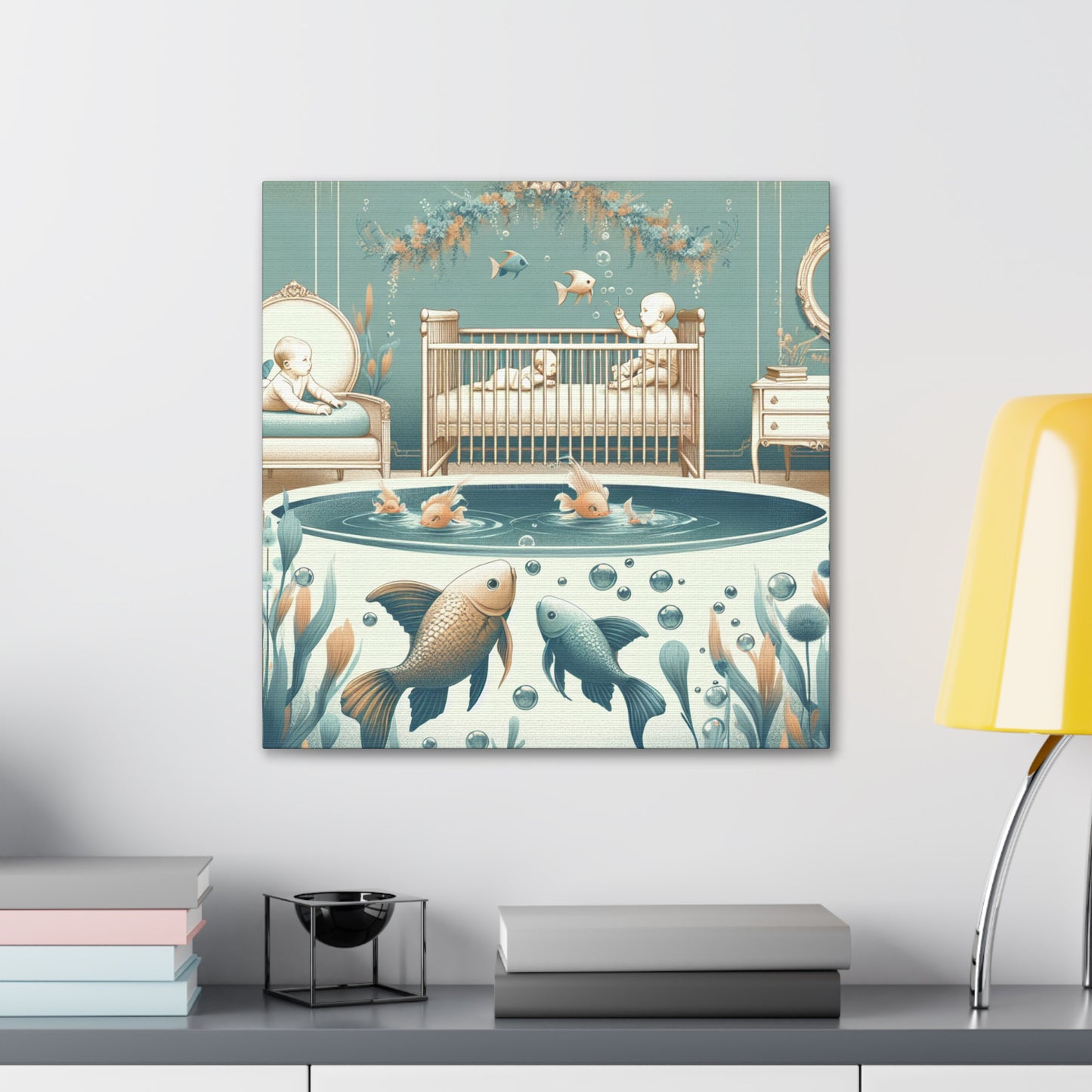 "Serene Aquatic Symphony" - Canvas