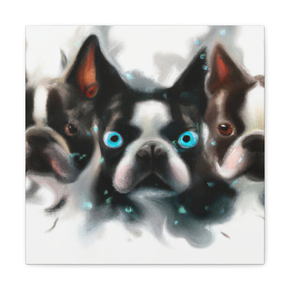 "Friendly Boston Terriers" - Canvas