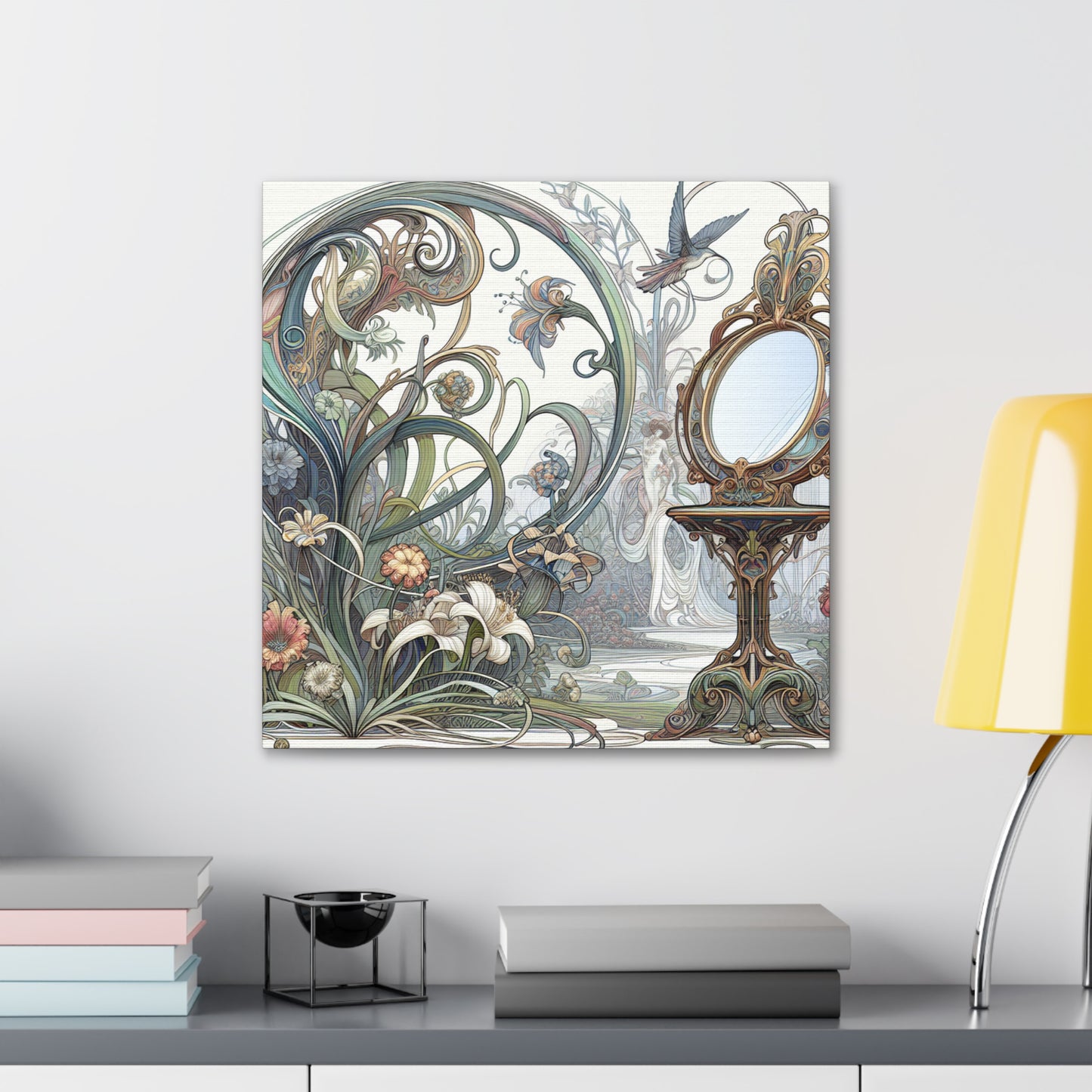 "Whispering Lilies: A Timeless Odyssey" - Canvas