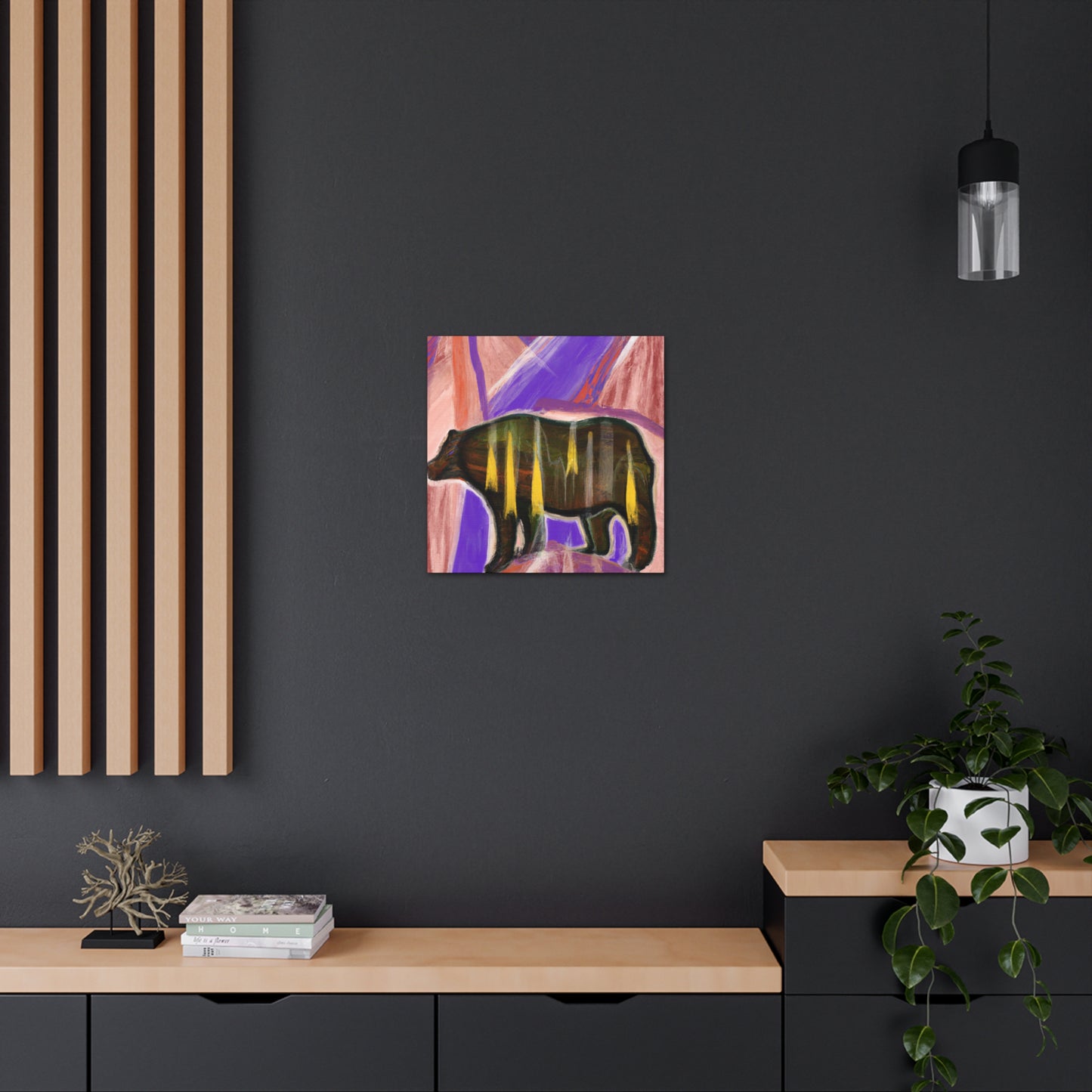 "Brown Bear and Glamour" - Canvas