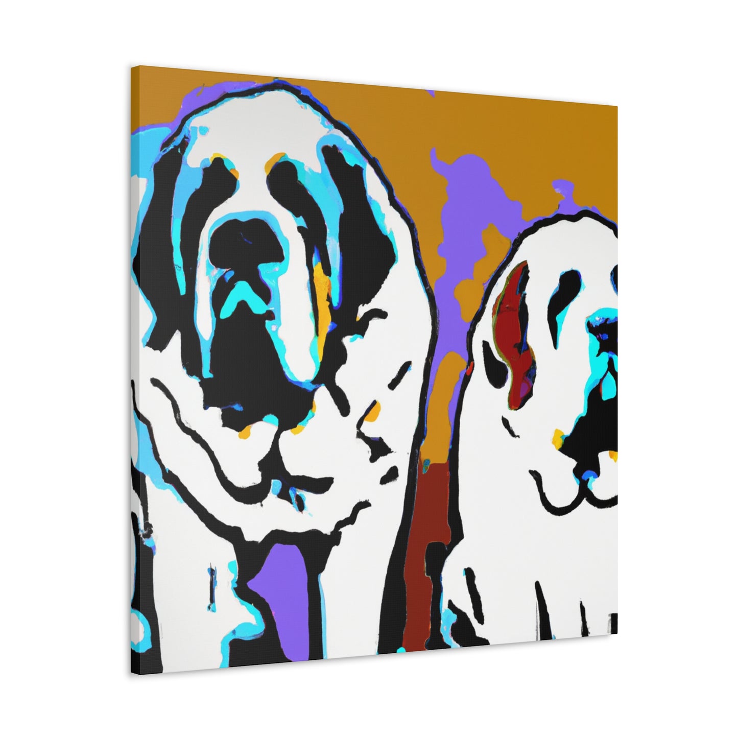 "Saint Bernard in Color". - Canvas