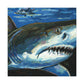 "Shark's Silent Peril" - Canvas