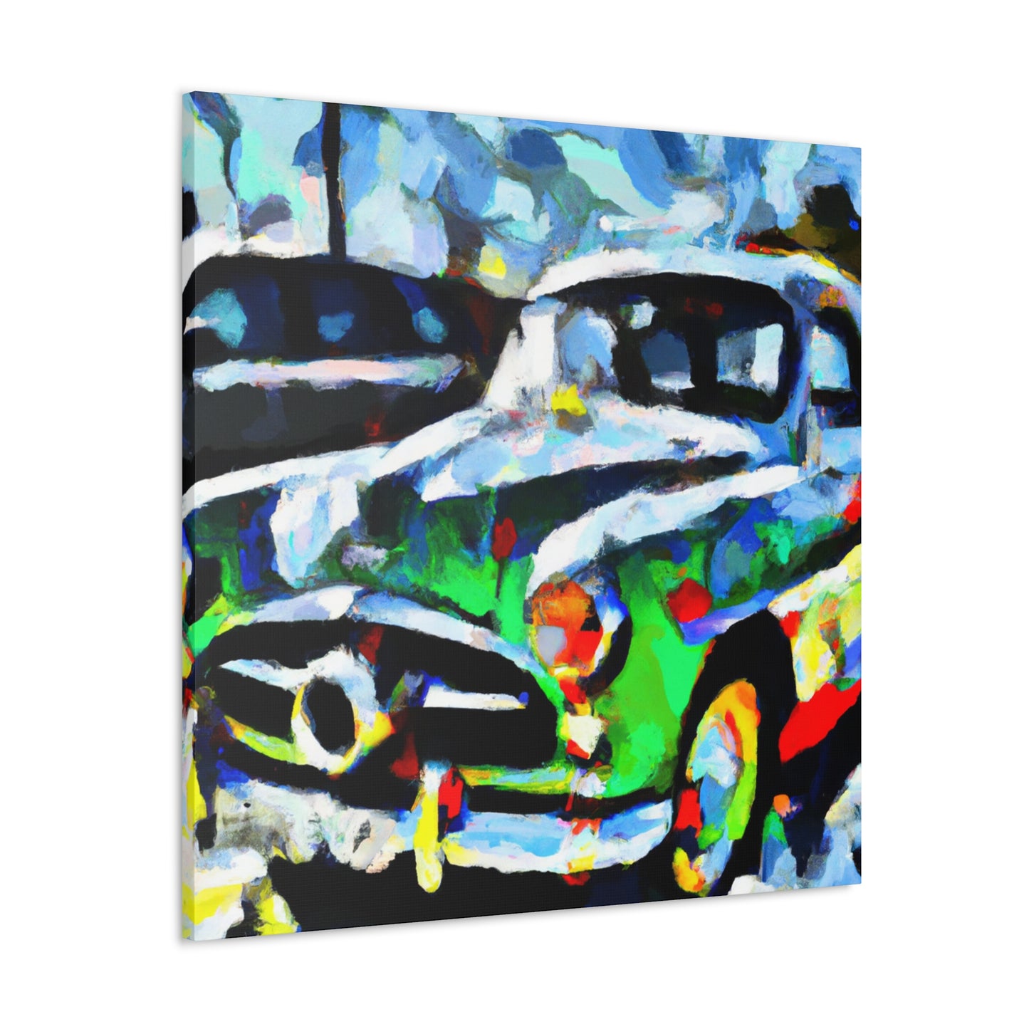 "Cars In Motion Painting" - Canvas