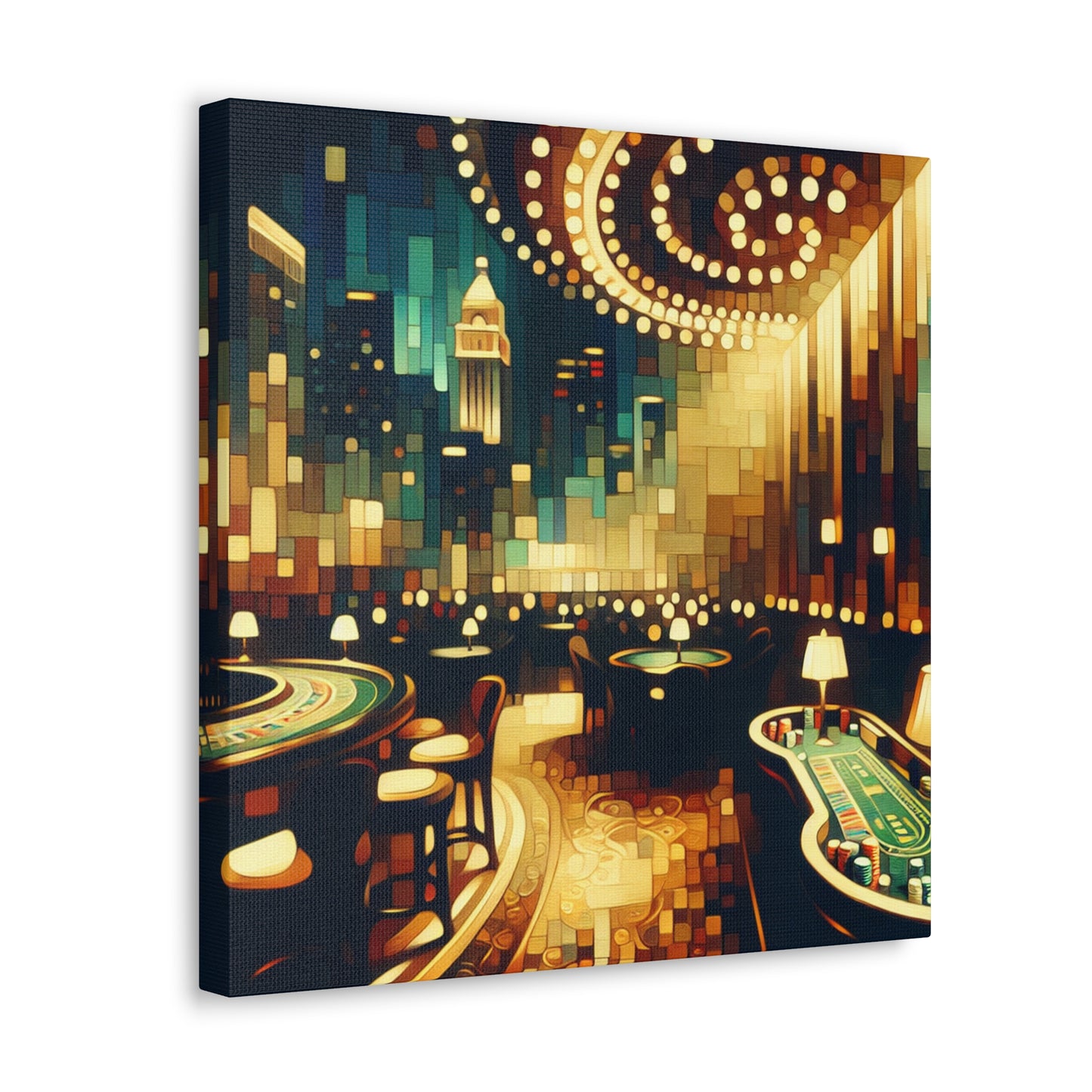 "Lucky Strokes: Casino Chaos" - Canvas