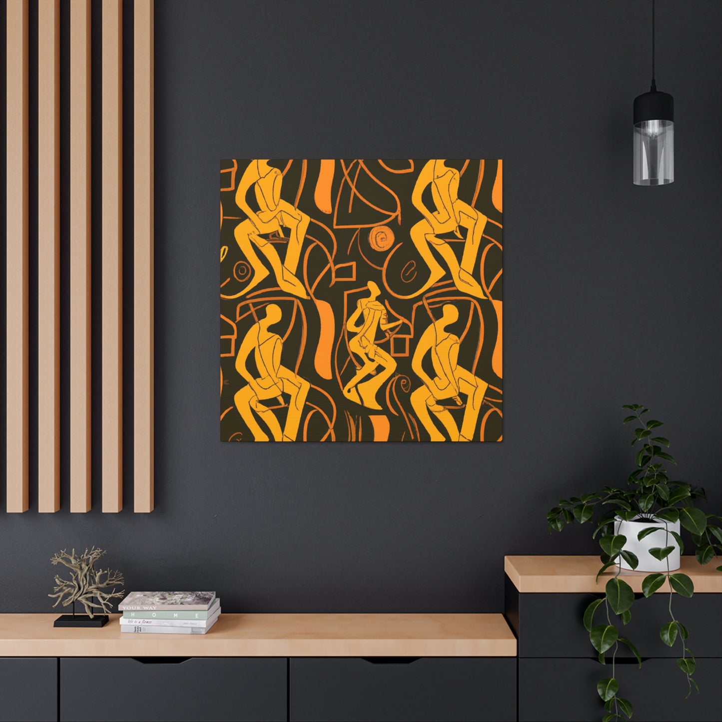 Basketball in Art Deco - Canvas