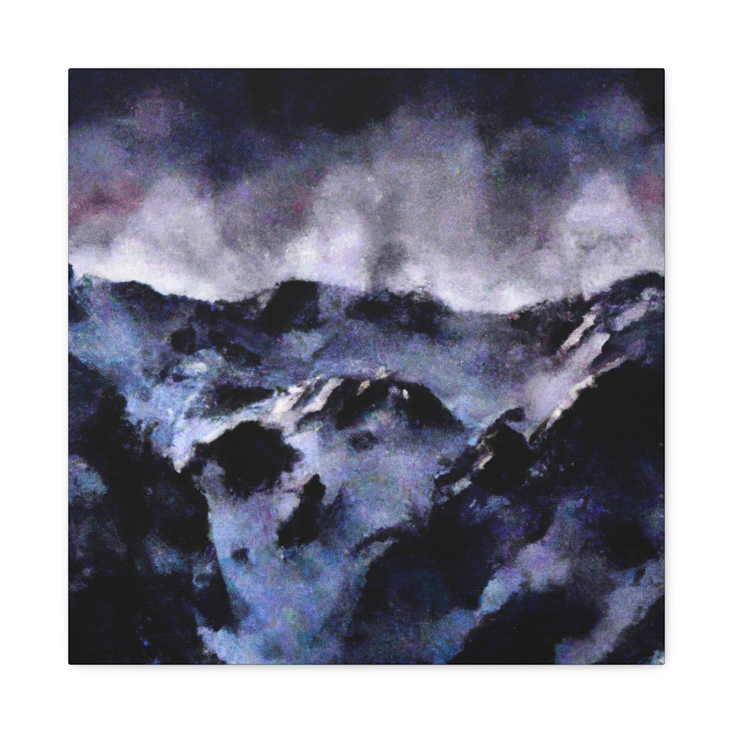 Snowy Mountain Vista - Canvas