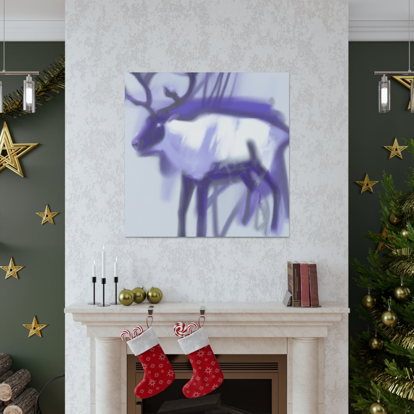 Reindeer in Expressionism - Canvas