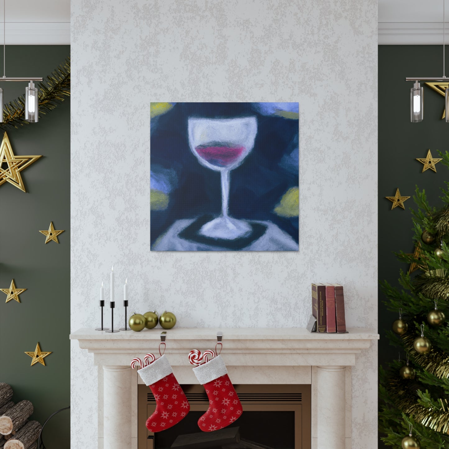 "Wine Glass Reflection" - Canvas