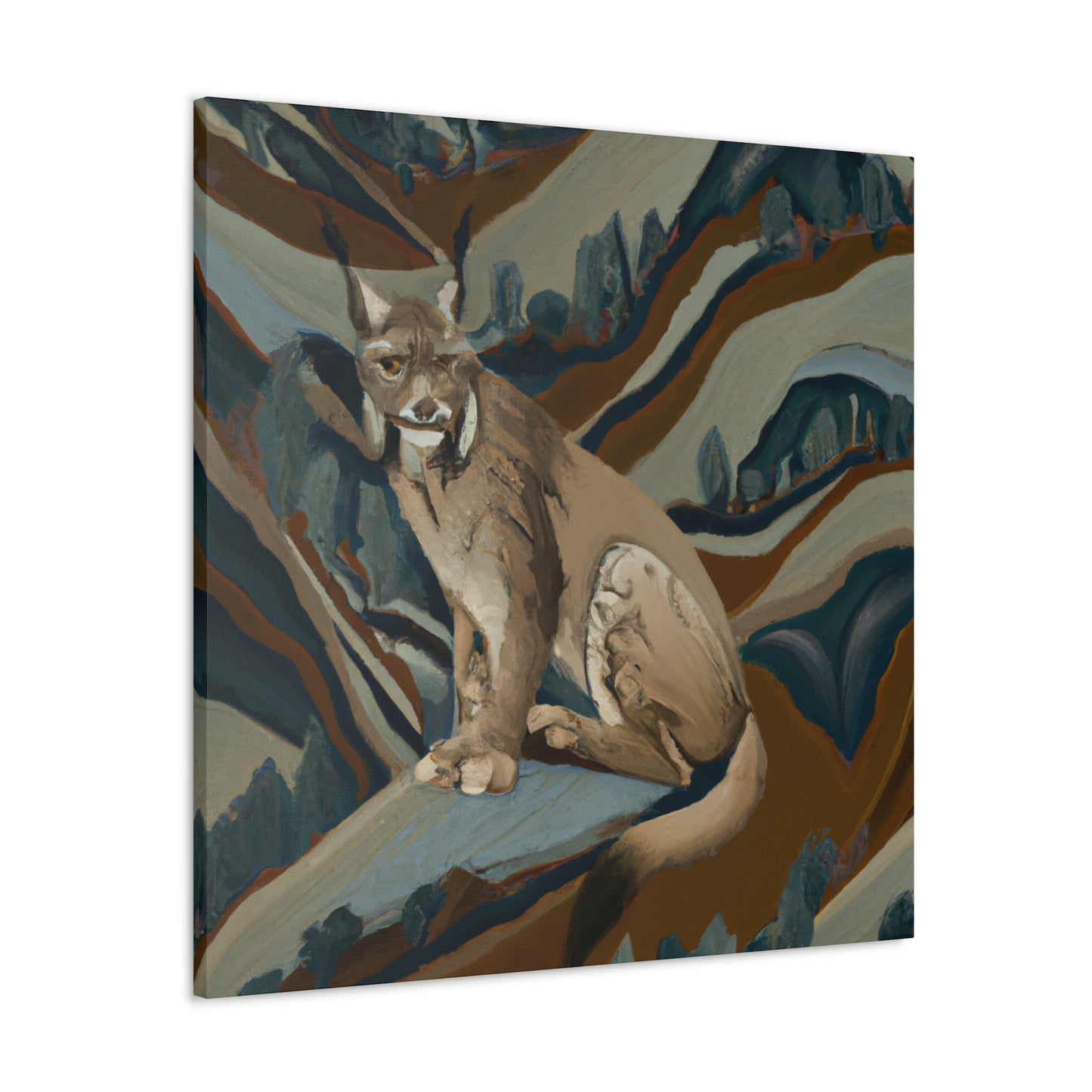 "Lynx in Art Deco". - Canvas