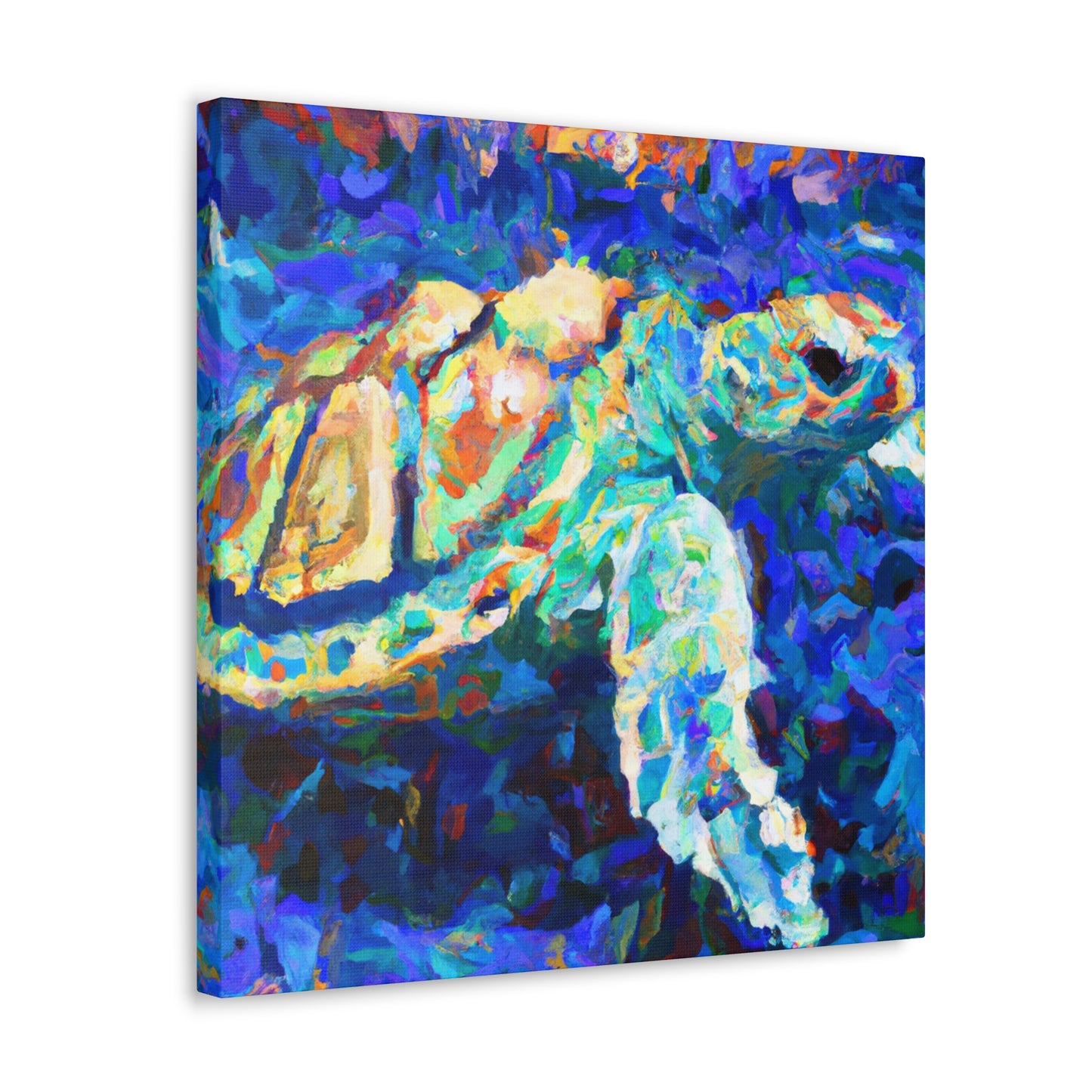 "Sea Turtle Impressionism" - Canvas