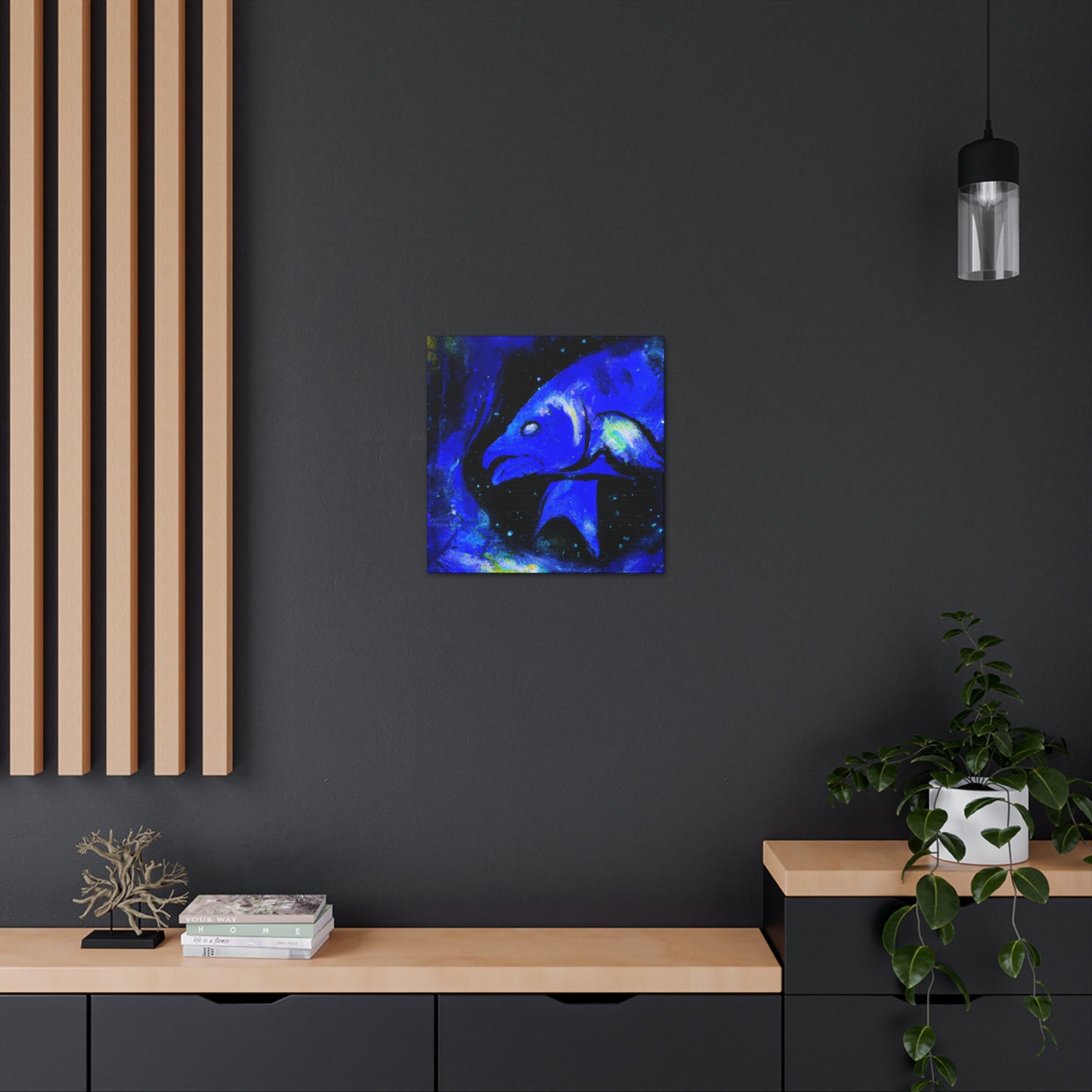 "Walleye Under Moonlight" - Canvas