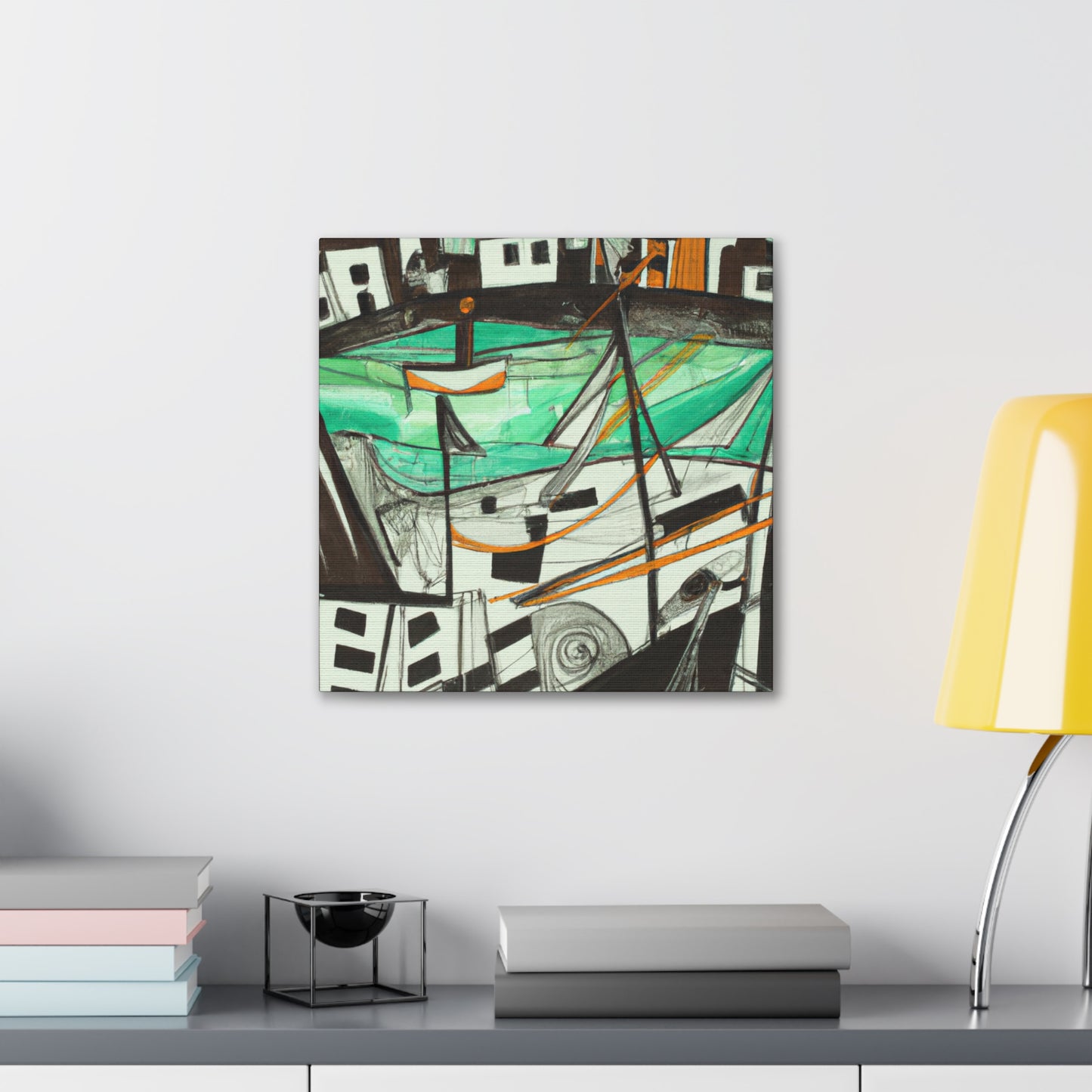 "Harbor of the 1920s" - Canvas