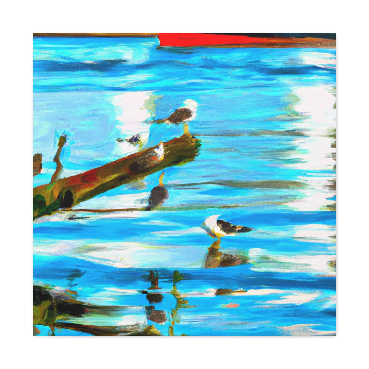 Sea Birds in Flight - Canvas