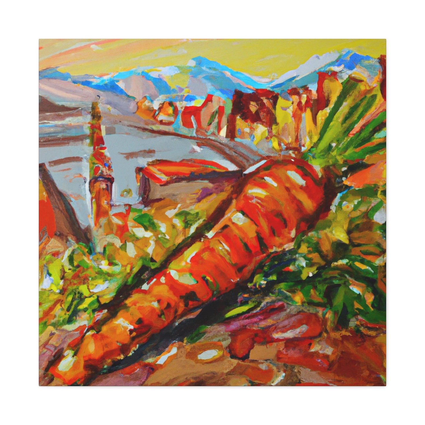 Carrots in Monet Style - Canvas