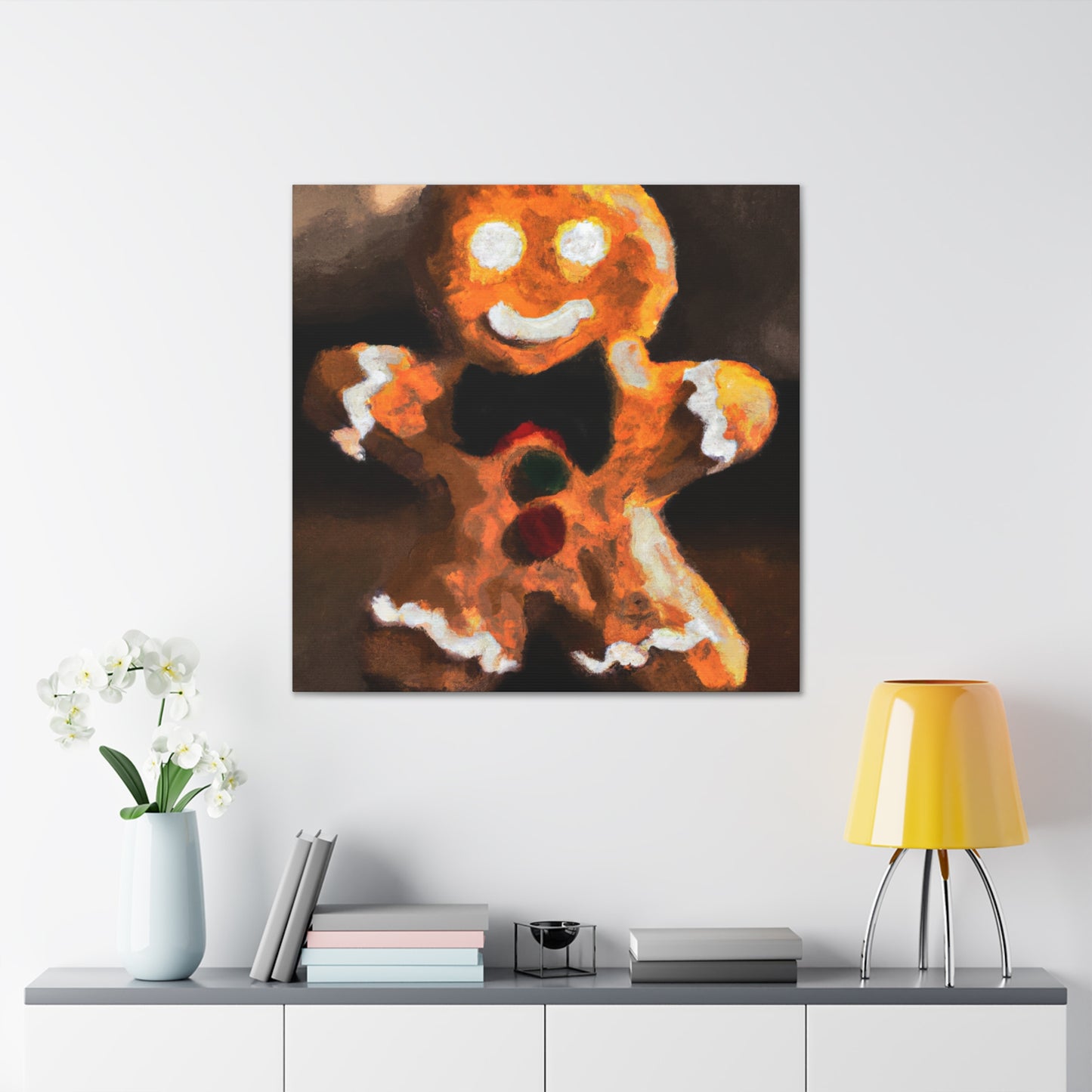 Gingerbread Man Delight - Canvas