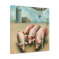 Pig in Levitation - Canvas