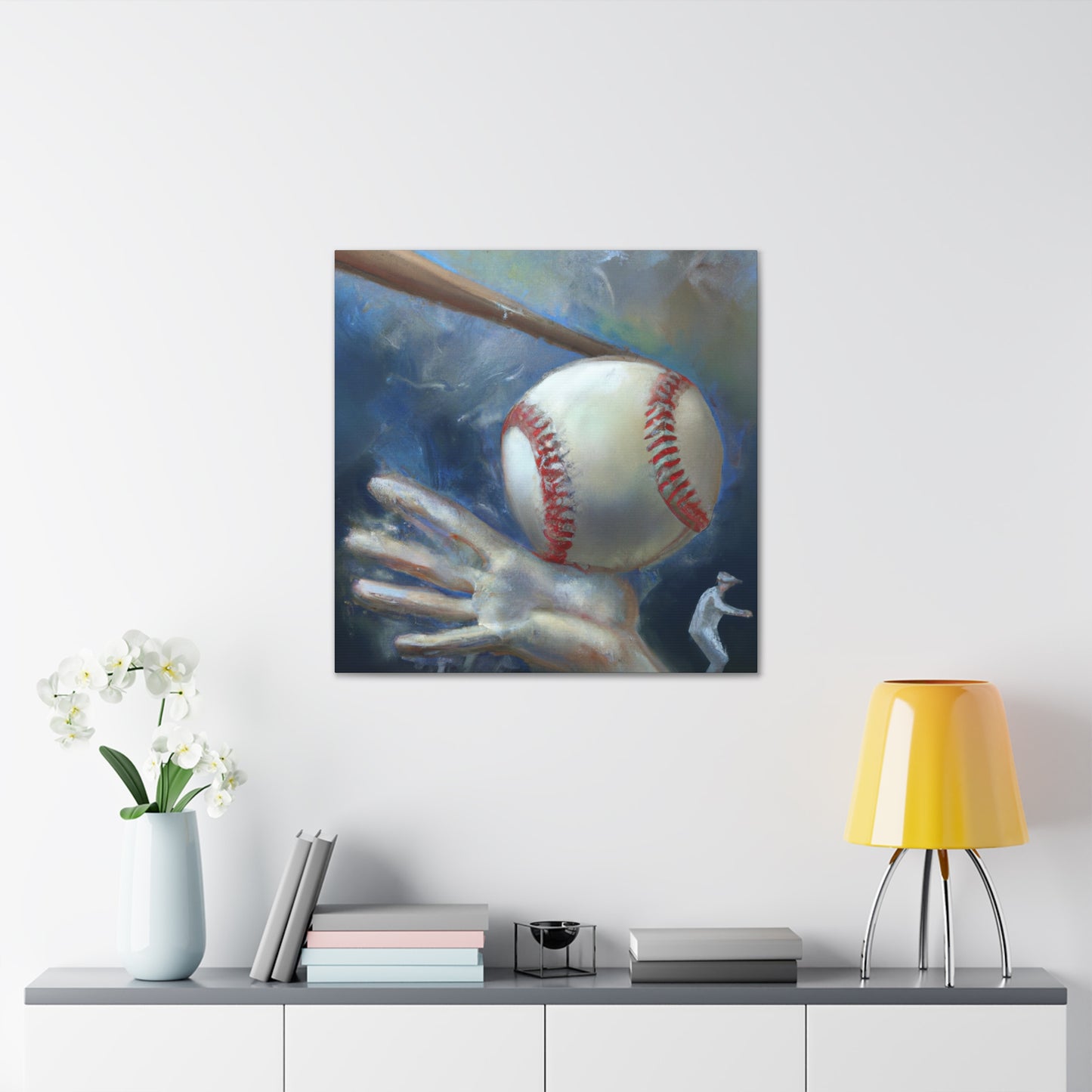 "Baseball in Hyperrealism" - Canvas