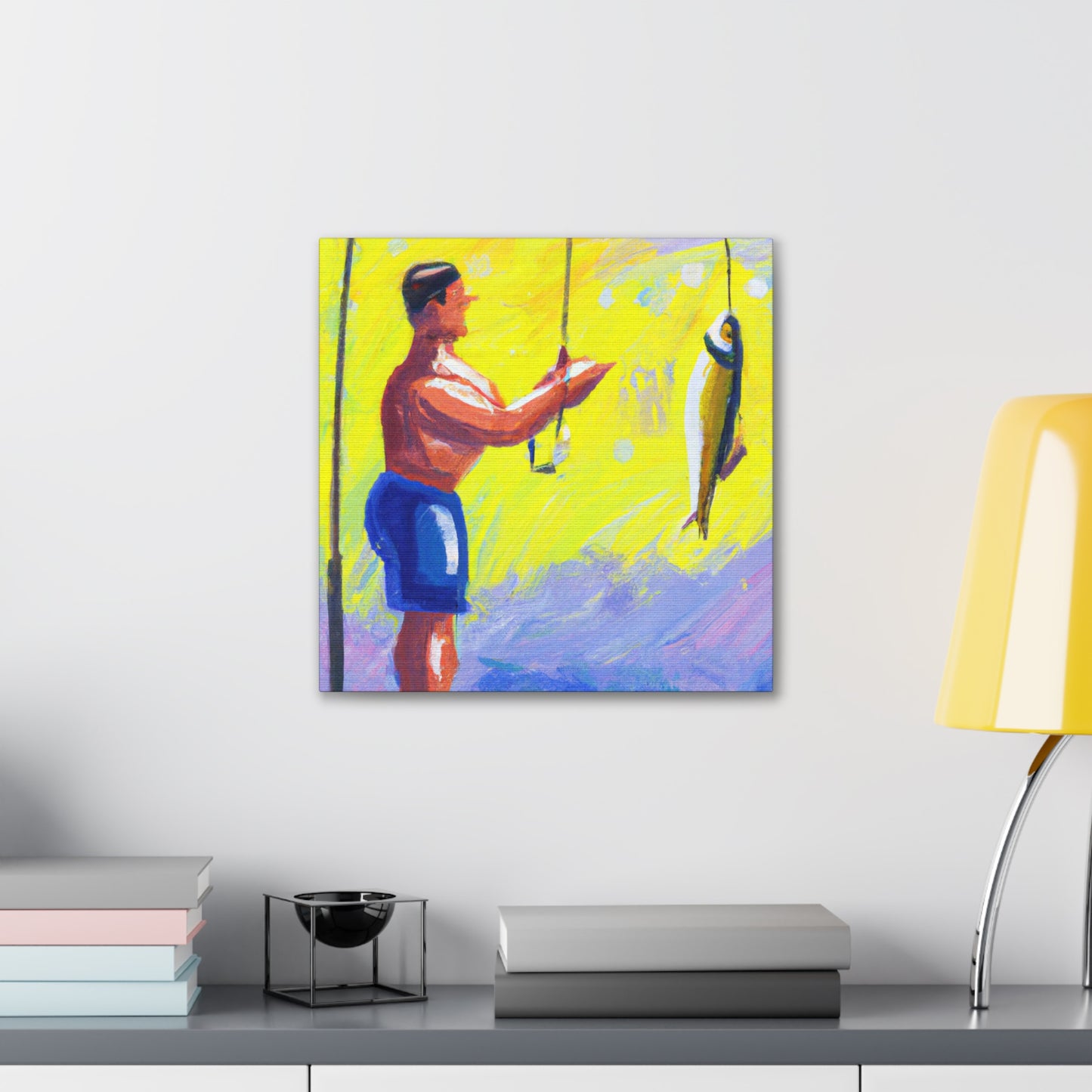 Fishing for Reflection - Canvas