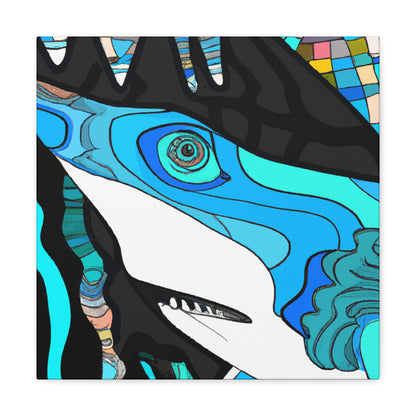 "Great White Shark Surge" - Canvas