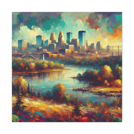 "Vibrant Urban Reverie" - Canvas