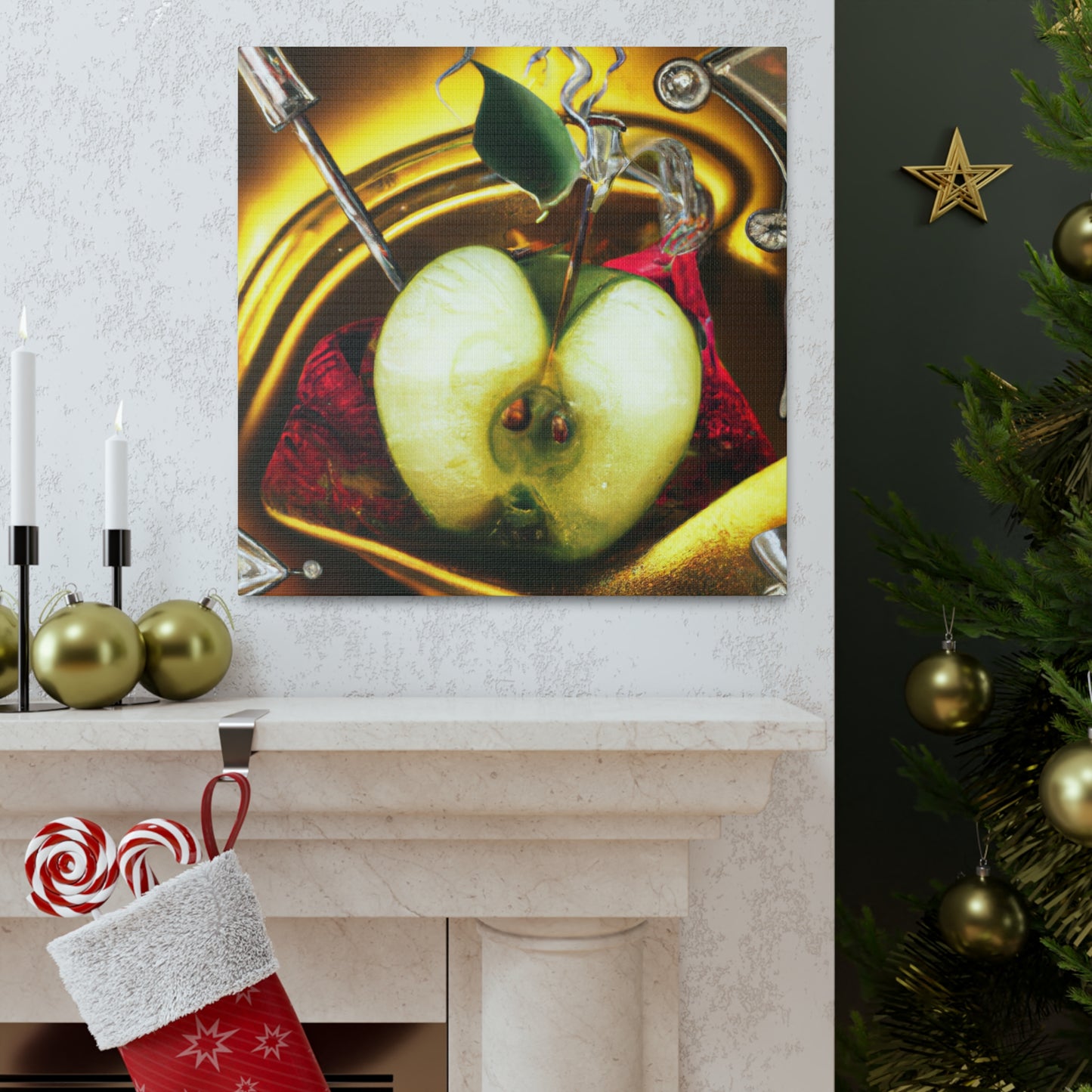 "Apple Adorned in Rococo" - Canvas