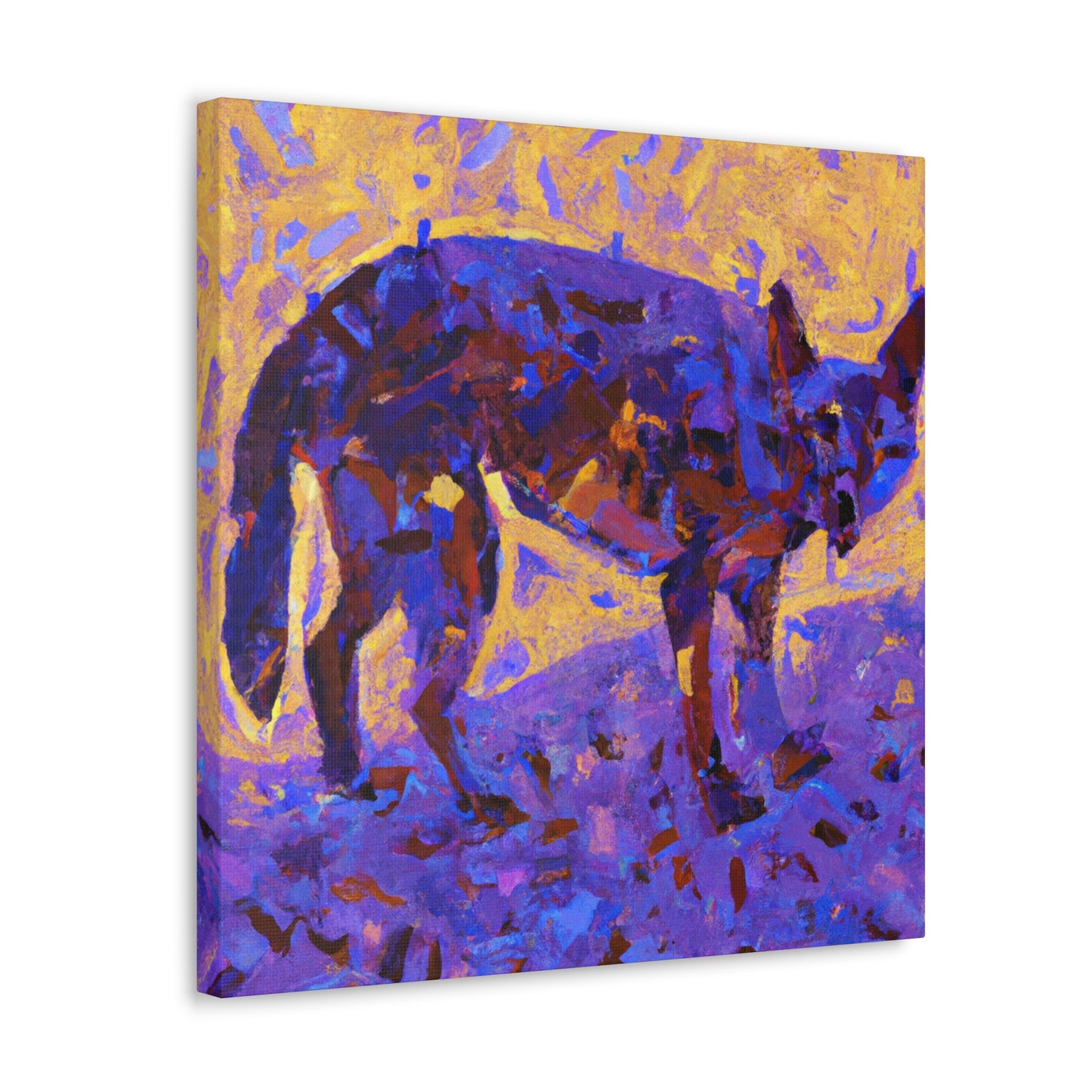 Coyote Among Hyacinths - Canvas