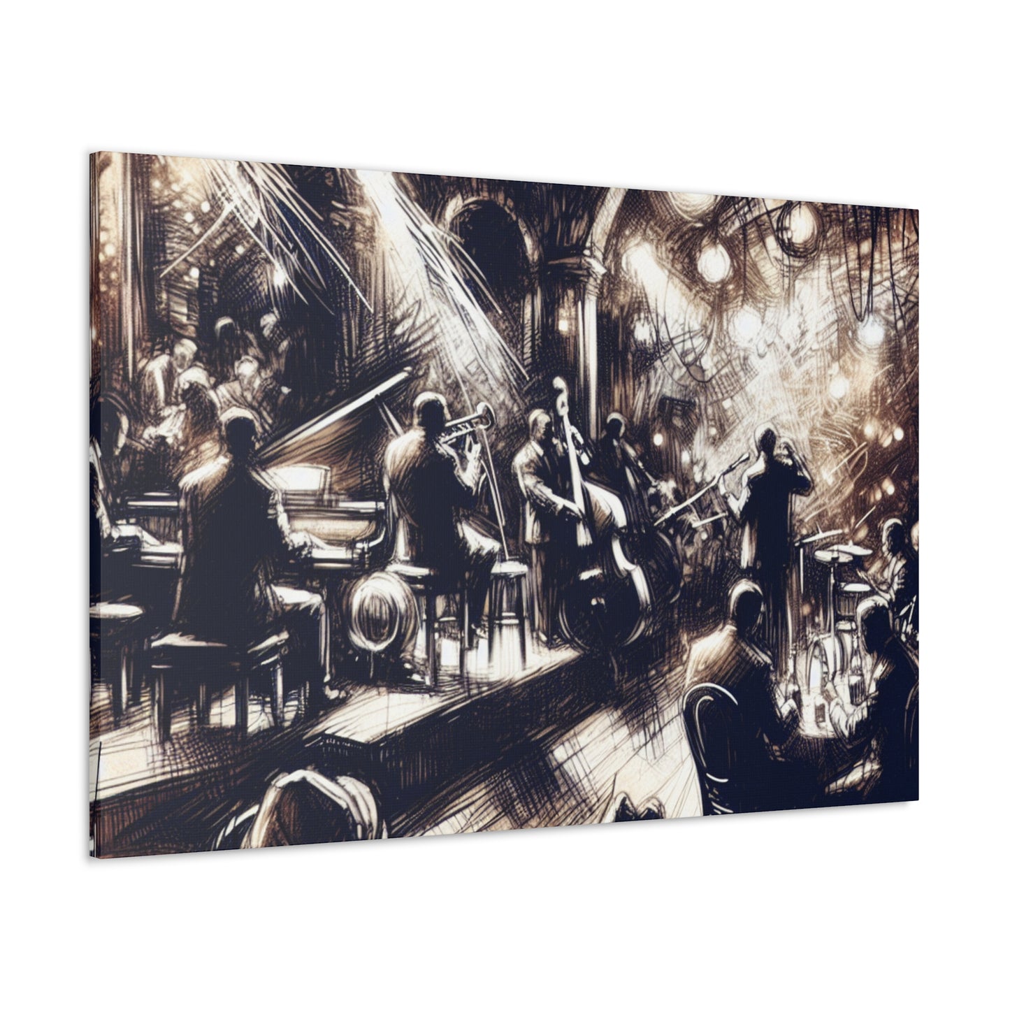 "Harmonious Night Serenade" - Canvas