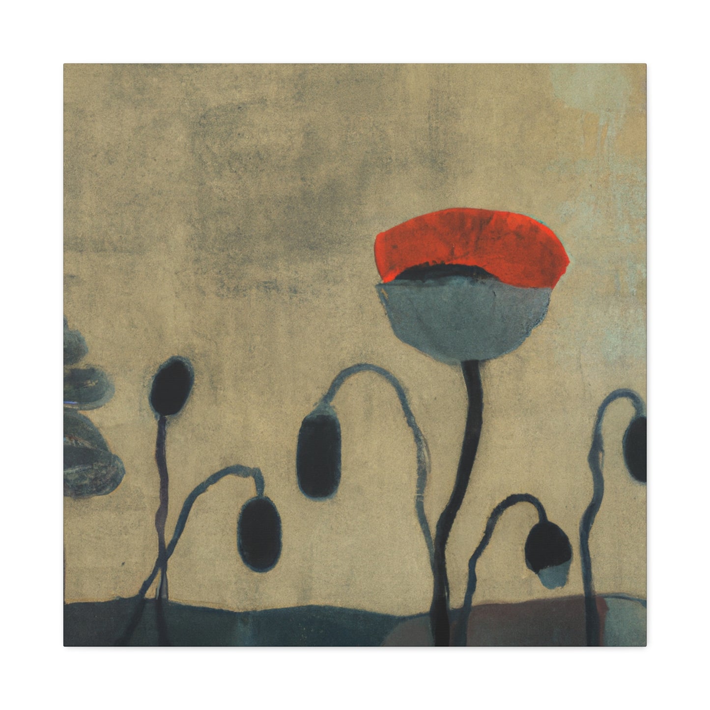 "Poppies in Abstraction" - Canvas