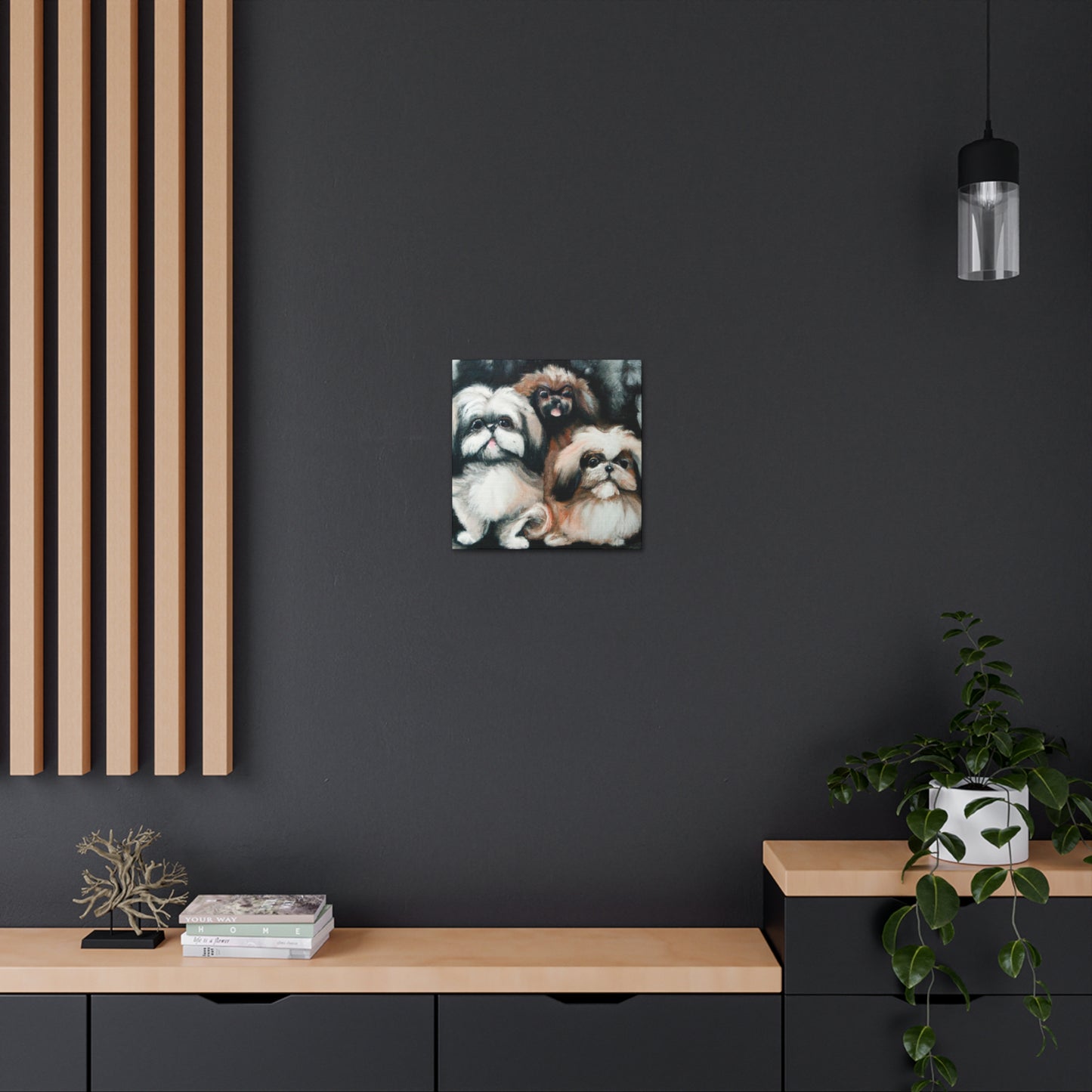 "Pekingese Gazing Wondrously" - Canvas