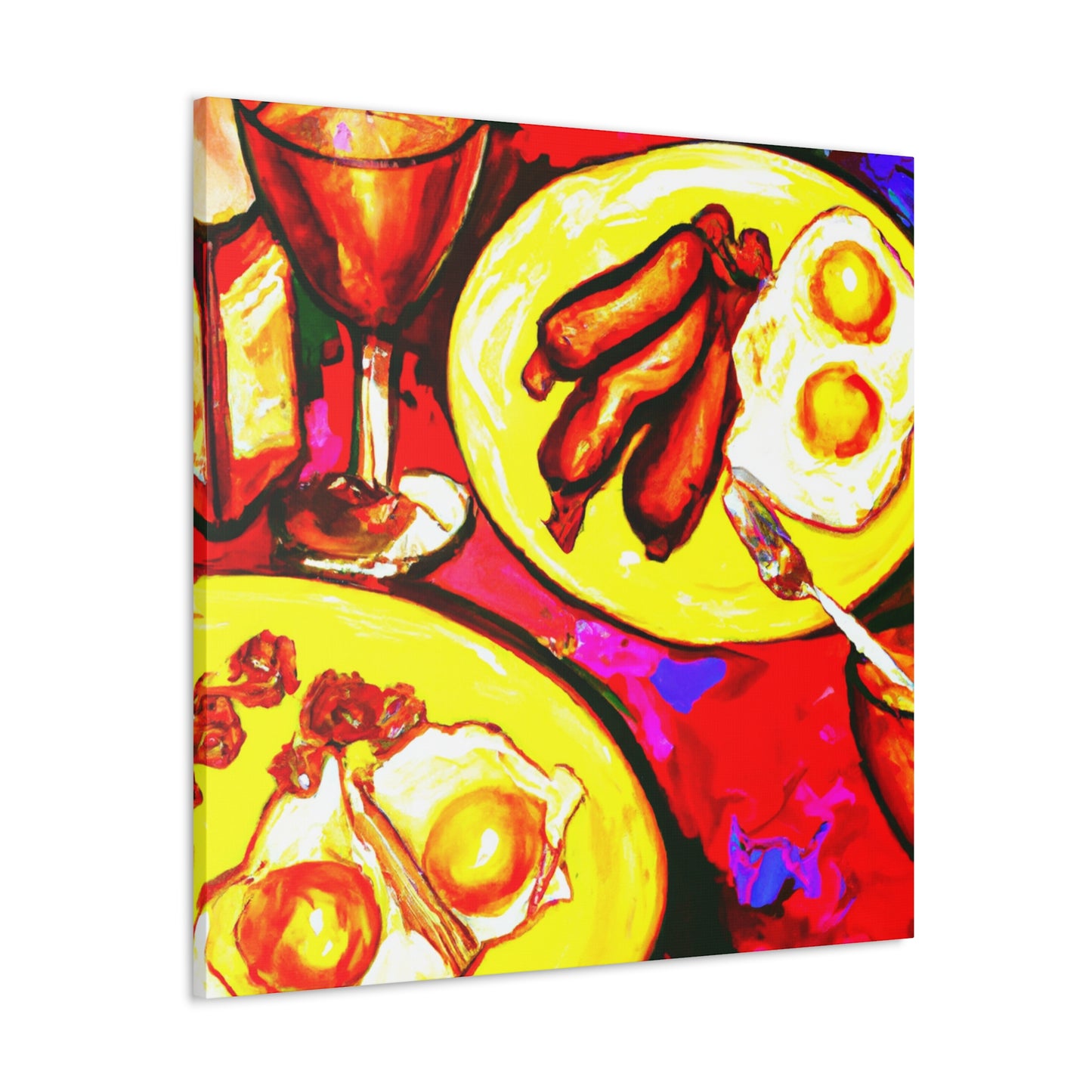 "Tabletop Dining Reflection" - Canvas