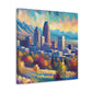 "Vibrant Urban Monoliths" - Canvas