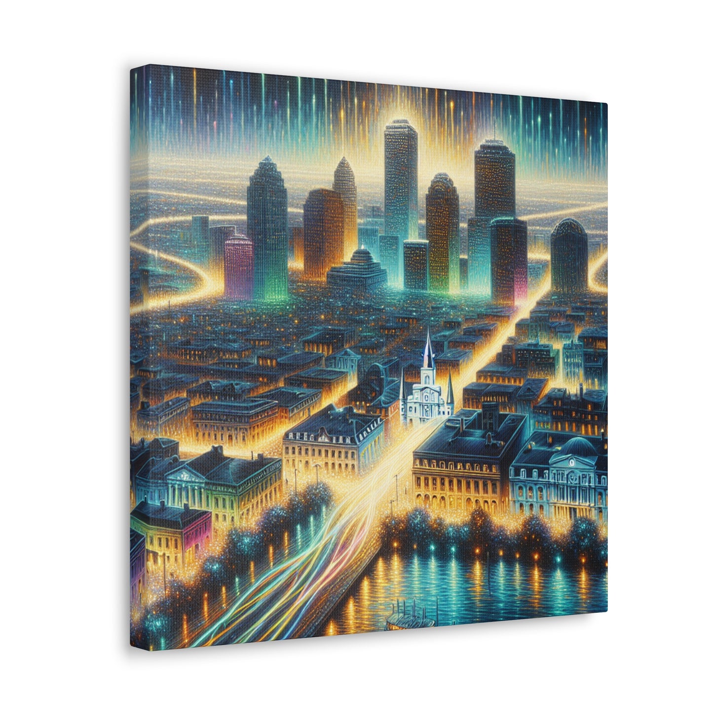 Soulful Cityscape Mosaic - Canvas