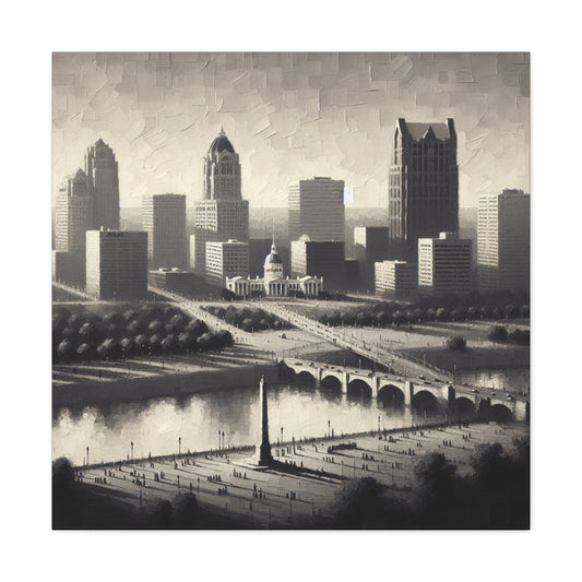 "Cityscape Symphony: St. Louis" - Canvas