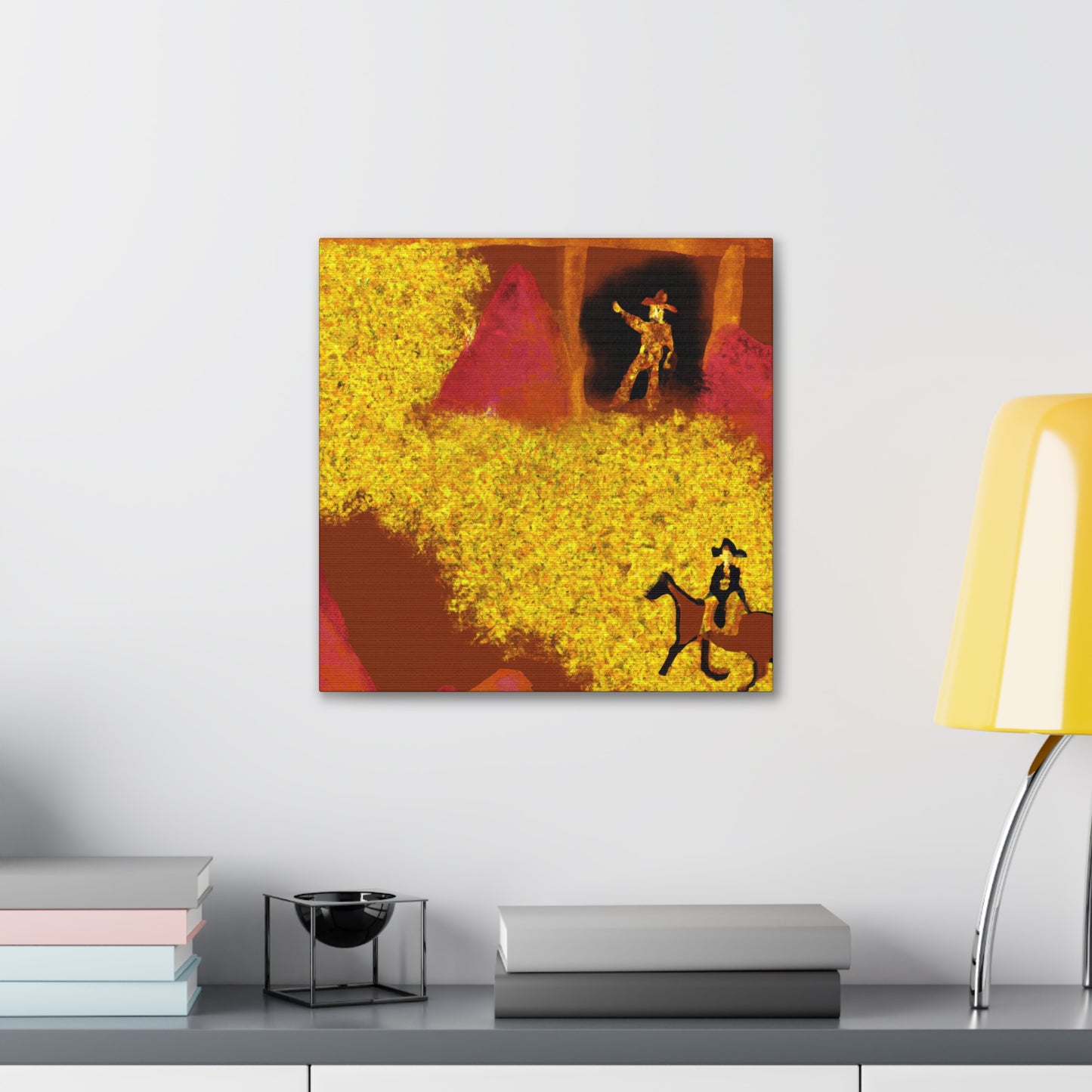 "Gold Rush Mining Scene" - Canvas