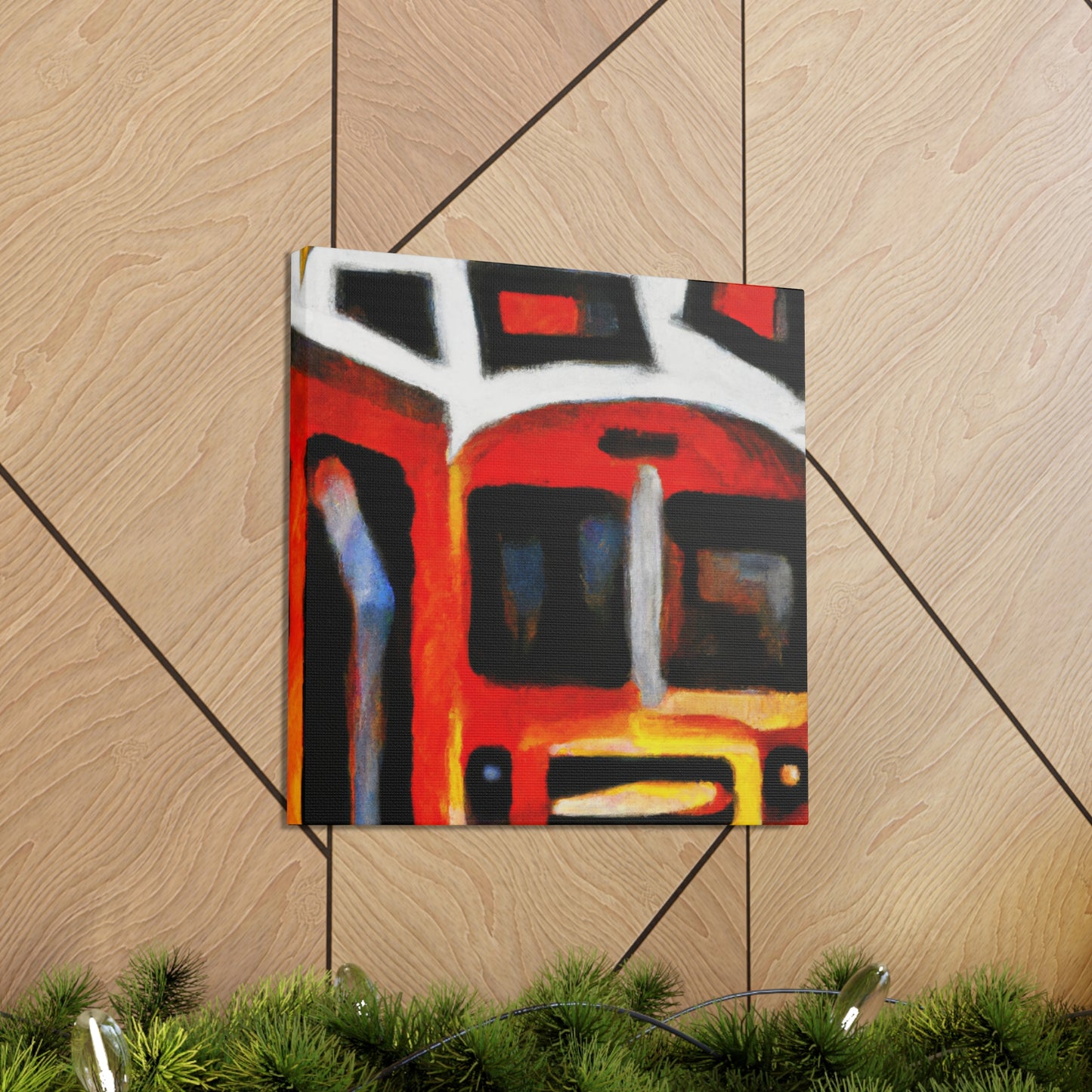 Bus in Surrealist Dream - Canvas