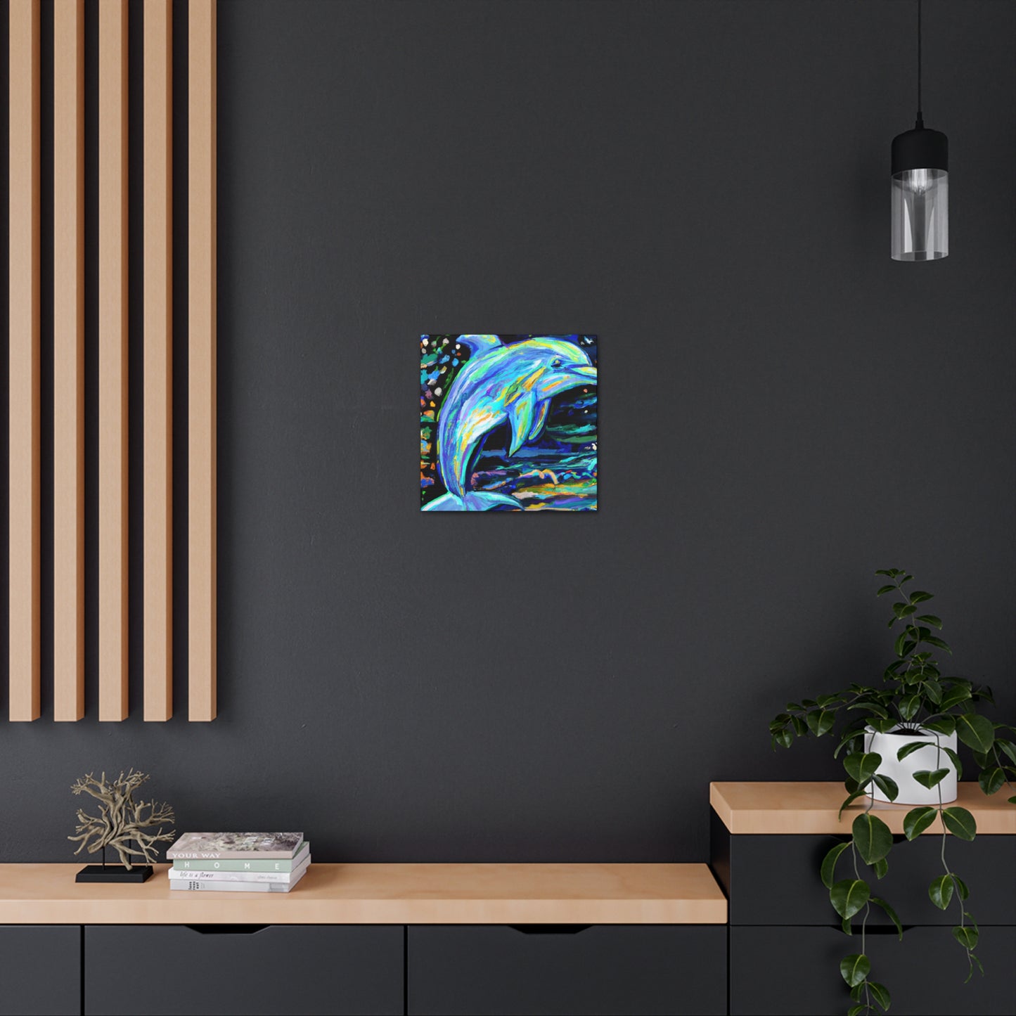 Dancing Dolphin Fauvism - Canvas