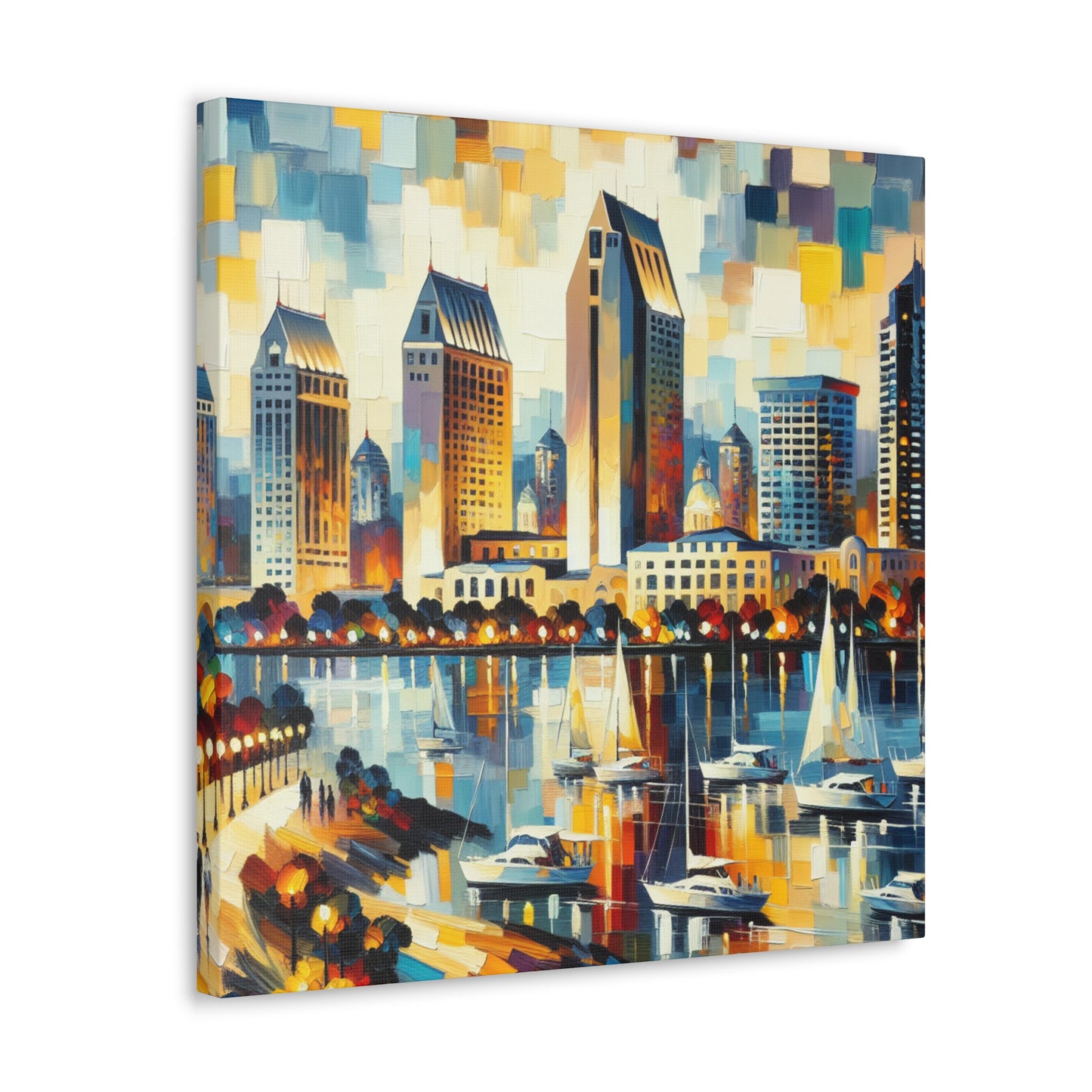 "Vibrant Coastal Impressions" - Canvas