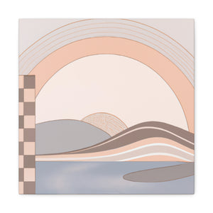 "Lake Reflection Art Deco" - Canvas