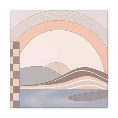 "Lake Reflection Art Deco" - Canvas