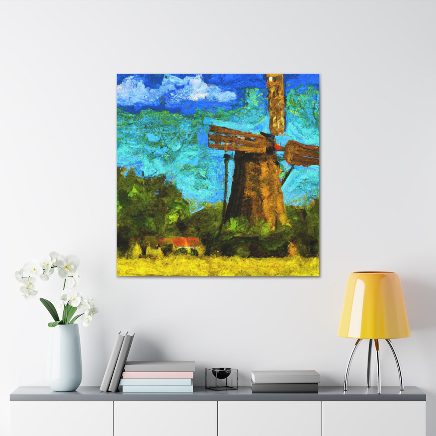 Windmill in Motion - Canvas