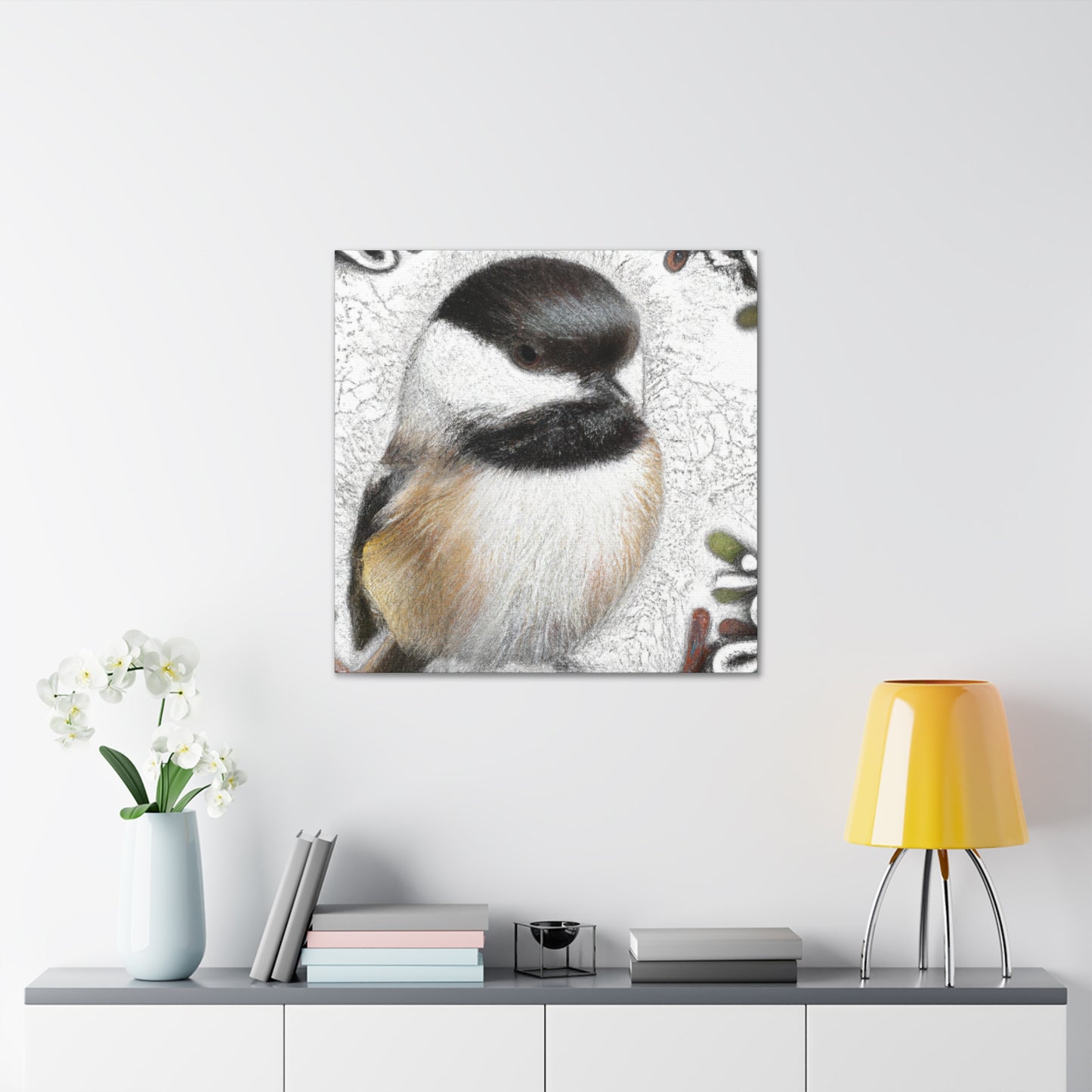 Black-Capped Chickadee Wonders - Canvas