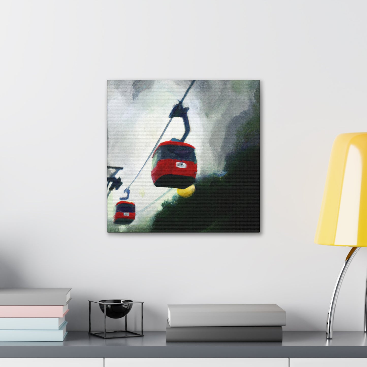 Cable Cars in Moonlight - Canvas