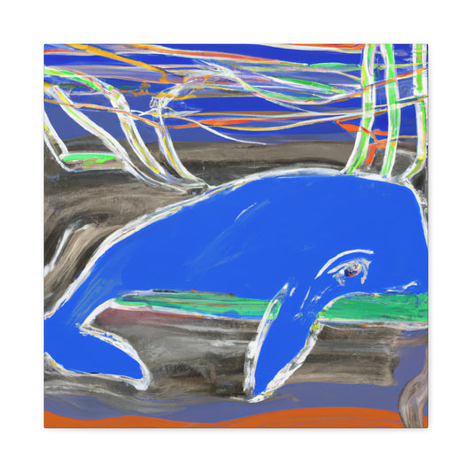 "Whale's Awesome Expression" - Canvas