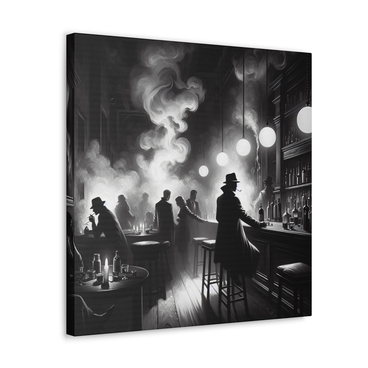 Misty Tavern Revelry - Canvas